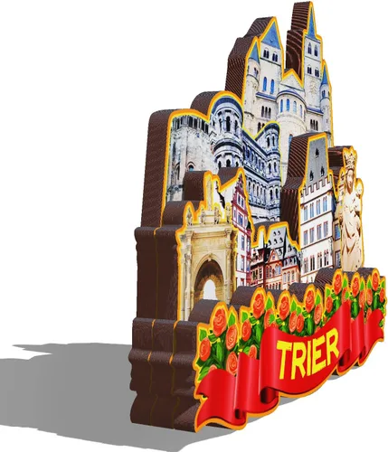 Vista 2 de Alemania Trier - Imán de madera 3D para nevera, recuerdos coleccionables, decoración hecha a mano, artesanías 2