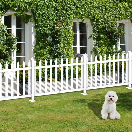 Vista 8 de Pilar de PVC 30 "H poste durable blanco para jardín vinilo piquete valla recta