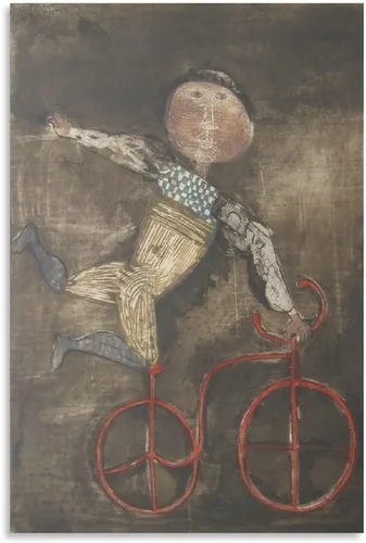 Vista 6 de Graciela Rodo Boulanger The Red Bicycle - Póster de pinturas infantiles para niños, póster de lienzo estético para pared, decoración moderna, 12 x