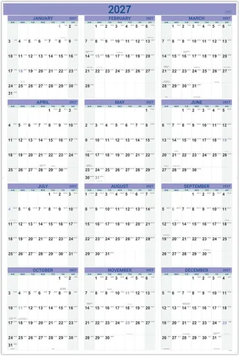 Vista 18 de Calendario anual de pared 2027, enero de 2027 a diciembre de 2027, planificador anual, 34.3 x 22.8 pulgadas (abierto), calendario de pared grande 27