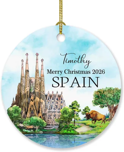 Vista 10 de Adorno de Navidad personalizado de playa de Hawái 2026, adorno de Navidad de paisaje urbano de Hawaii, adornos de Hawái, regalos para amigos, mamá