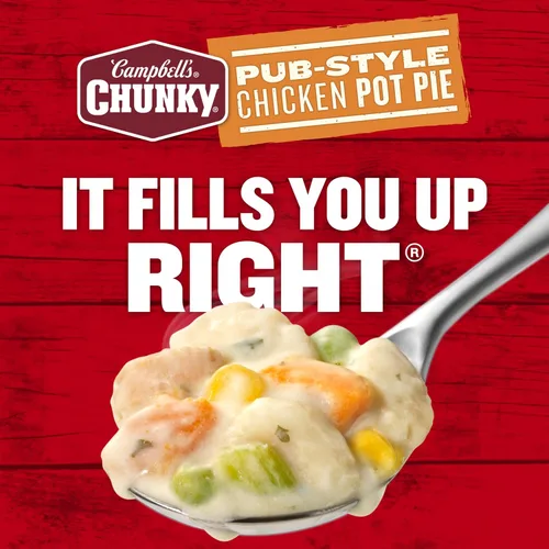 Vista 7 de Sopa Campbell’s Chunky, Sopa de empanada de pollo estilo pub, lata de 16.3 oz (paquete de 8)