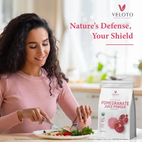 Vista 8 de VELOTO - Jugo de granada orgánico en polvo, 1 libra, liofilizado, antioxidante, sin azúcar añadido, sin azúcar, sin OMG, vegano, para batidos, jugos