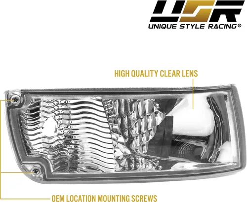 Vista 7 de USR DEPO 90-96 300ZX Luces de señal – JDM estilo cristal transparente todo transparente parachoques delantero luces intermitentes juego con Lente