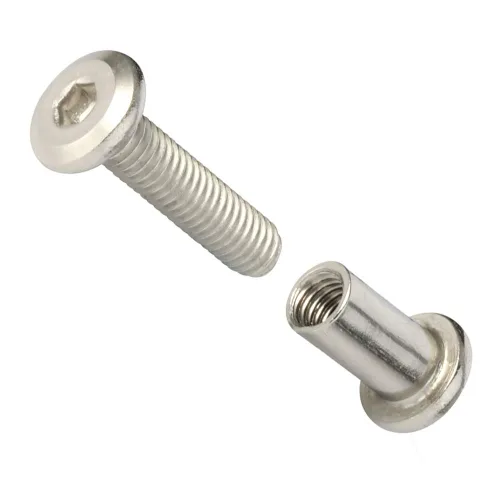 Vista 5 de Poste de tornillo apto para orificios de 5/16 pulgadas (0.315 in) de diámetro, macho M6 x 0.709 in hebilla de cinturón, tornillos de muebles, acero