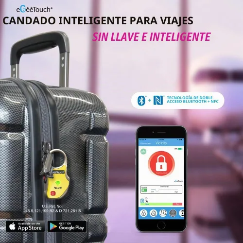 Vista 2 de Smart TSA - candado para viajes – Asegure y rastree su equipaje donde quiera que vaya
