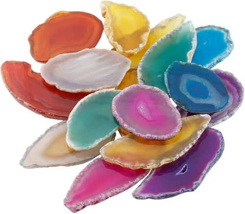 Vista 8 de rockcloud Cristales curativos 7 piedras de chakra, árbol de la vida, colgador de pared, piedras preciosas caídas, adorno colgante y 10 piezas