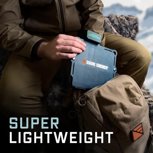 Vista 2 de Dark Energy Spectre - Panel solar plegable de 8 W Energía solar portátil carga dispositivos USB-C y USB-A Resistente a golpes e impactos