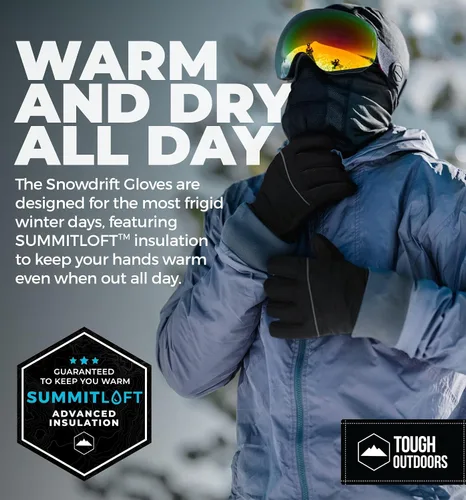 Vista 2 de Guantes de esquí y nieve de invierno para hombres y mujeres diseñados para esquí en clima frío, snowboard y palear