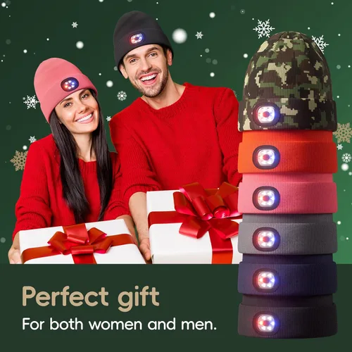 Vista 7 de Gorro unisex con la luz, regalos para hombres, mujeres, marido y él