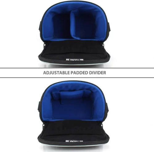 Vista 6 de USA GEAR Bolsa compacta para guardar cámara con cobertor para lluvia y correa para hombro
