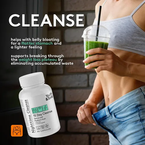Vista 5 de Youth & Tonic Sculpt Shred Cleanse Detox 3X pastillas para perder peso: supresor del apetito, quemador de grasa, refuerzo de energía y limpieza