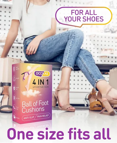 Vista 9 de Cojines de bola de pie para zapatos de tacón alto, almohadillas metatarsianas para mujeres, insertos de gel suave para zapatos que alivian el dolor