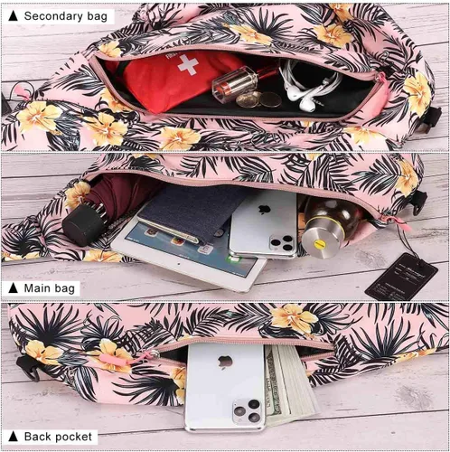 Vista 5 de HUA ANGEL - Mochila cruzada con correa para el hombro para hombres y mujeres, ligera, impermeable, bolsa para el pecho y el hombro para viajes