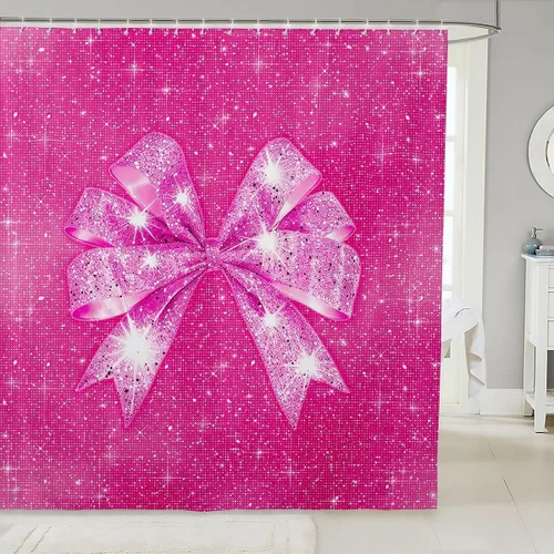 Vista 4 de Cortina de baño de flores de margarita para niños y niñas, cortina de ducha floral para decoración de baño, 72 x 72 pulgadas, retro, floral