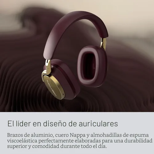 Vista 4 de Bowers & Wilkins Px8 Auriculares Supraaurales Inalámbricos Bluetooth con Cancelación de Ruido, Materiales Lujosos, Batería de 30 Horas, Carga Rápida