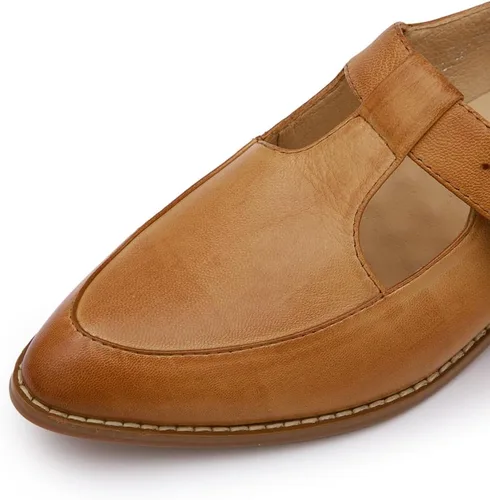 Vista 3 de Mona Flying Mocasines de cuero para mujer, estilo informal, planos, para mujeres y jóvenes