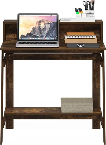 Vista 4 de Furinno Simplistic - Escritorio de 32 pulgadas de ancho, escritorio para Pino ámbar