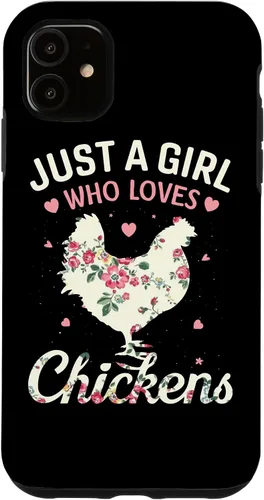 Vista 8 de Just A Girl Who Loves Chickens, Floral Farmer Girl Case for iPhone 17