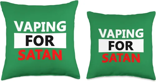 Vista 3 de Vape Life Crisis Funny Mod Satan Vapes - Almohada de 16 x 16 pulgadas, multicolor