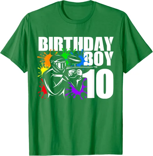 Vista 4 de Camiseta de 10 años de antigüedad, fiesta de cumpleaños para niños, Negro, S