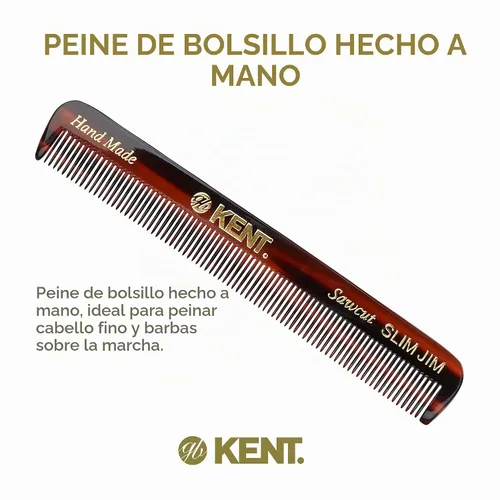 Vista 3 de Kent hecho a mano de los hombres bolsillo peines