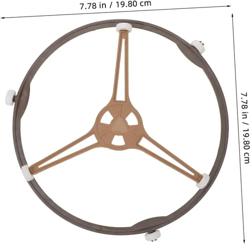 Vista 5 de NUOBESTY 1 juego de anillo giratorio para microondas con rodillos, rodillo de repuesto duradero para bandeja de vidrio, práctico accesorio