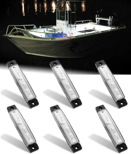Vista 11 de Shangyuan Luces marinas: 6 luces interiores LED impermeables para yate, barco de pesca, kayak y más, 12 V