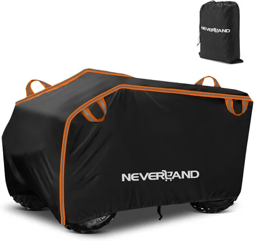 Vista 9 de NEVERLAND Funda impermeable para cuatrimoto de 4 ruedas con hebilla, a prueba de polvo, anti rayos UV, resistente al viento, para todo