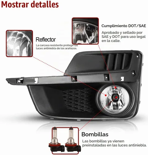 Vista 3 de Luces antiniebla para Subaru Impreza 2015-2016, 2 piezas de repuesto OEM faros antiniebla (interruptor y kit de cableado incluido)