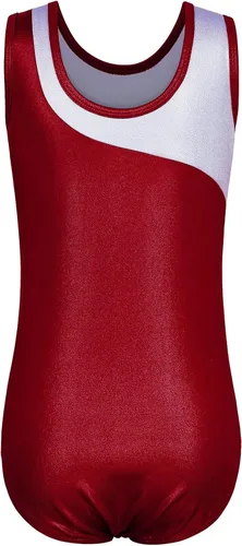 Vista 2 de BAOHULU Leotardos para niñas para gimnasia y danza, bordados, con purpurina, pantalones cortos atléticos de 5 a 14 años