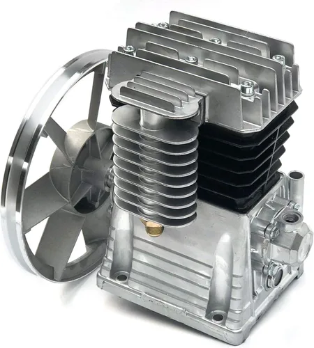 Vista 10 de Bomba de compresor de aire, 2HP 6.18CFM, bomba de lubricación de salpicaduras de aluminio de cilindro gemelo de una sola etapa (2HP, 6.18CFM)