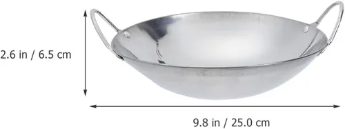Vista 2 de Luxshiny Sartén de metal Inducción Olla Caliente Doble Cocina Mango Hogar Cocina Esencial