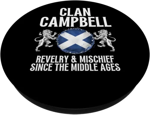 Vista 2 de Campbell Clan Scottish Apellido Scotland Heraldry PopSockets Standard PopGrip