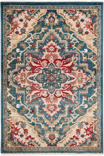 Vista 7 de SAFAVIEH Kashan Collection - Alfombra de área de 2 x 3 pies, color rojo y beige, diseño oriental tradicional, no desprende pelusa y de fácil