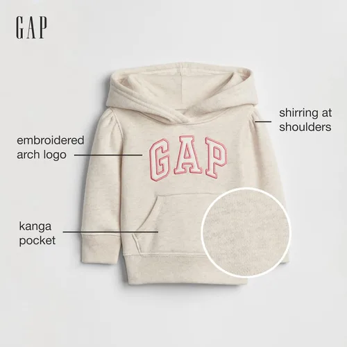 Vista 2 de GAP Sudadera con capucha y logotipo de Playtime Favorites para bebé niña