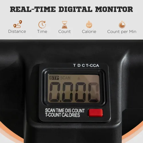 Vista 5 de Soozier Tabla Plegable de Torsión Abdominal para Adelgazamiento de Cintura con Pantalla que Muestra Tiempo, Calorías, Equipo de Entrenamiento