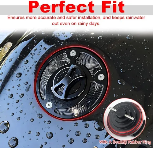 Vista 5 de Xitomer Para GSXR motocicleta 3 agujeros tapa de tanque de gasolina tapa de combustible CNC aleación de aluminio, apto para HAYABUSA GSX 1300R
