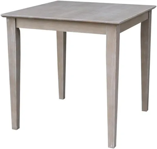 Vista 8 de IC International Concepts Mesa de comedor con parte superior de madera maciza, 30 pulgadas de alto, negro