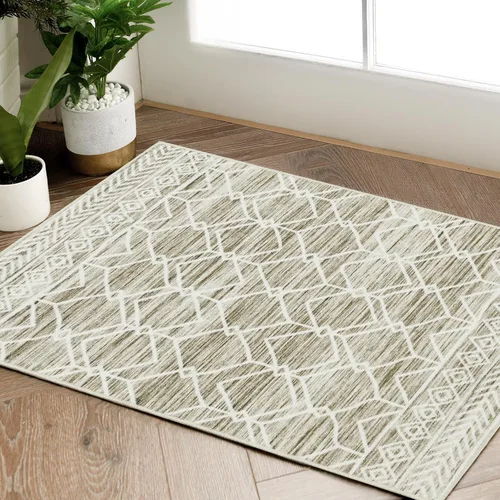 Vista 54 de jinchan - Tapete de pasillo marroquí de 2 x 6 pies con líneas, bohemio, lavable, para cocina, suave, geométrico, de lana sintética, antideslizante