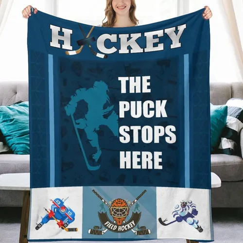 Vista 7 de Regalos de hockey - Manta de hockey sobre hielo para niños - Mantas para niños pequeños para niñas - Mantas suaves y mullidas de 30"x40" para niños