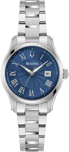 Vista 7 de Bulova Damas Clásico Mini Wilton 3 Manos Reloj Quartz Plata Acero Inoxidable, Día Fecha, 29mm