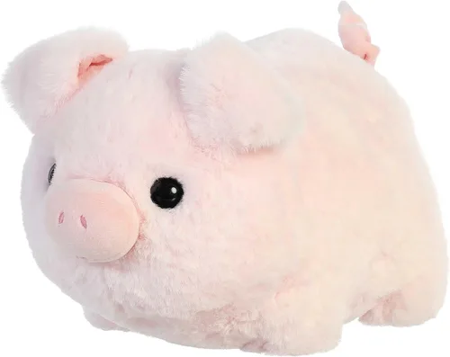 Vista 4 de Aurora® Adorable animal de peluche Spudsters™ Cutie Pig – Forma redonda que hace que los abrazos reconfortantes – Perfecto para niños de todas