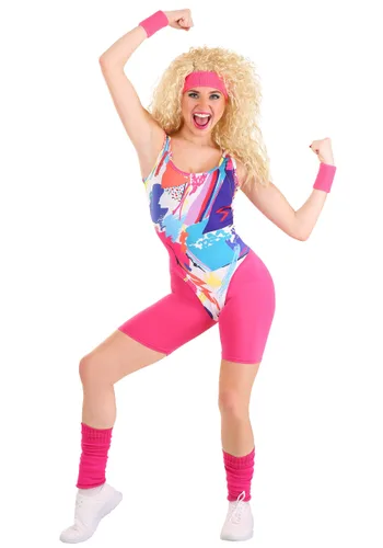 Vista 3 de Disfraz de Jazzercise de los 80 para Mujer Multicolor