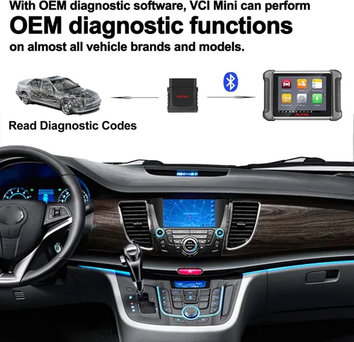 Vista 2 de Autel MaxiVCI VCI Mini OBD2 Escáner Bluetooth Interfaz de Comunicación Universal Equipo de Funciones de Diagnóstico OEM Funciona con Autel Escáner