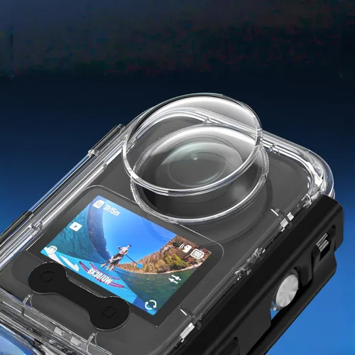 Vista 2 de Funda impermeable compatible con DJI Osmo 360, carcasa de buceo profesional de 144 pies, lente esférica con carcasa de PC a prueba de golpes