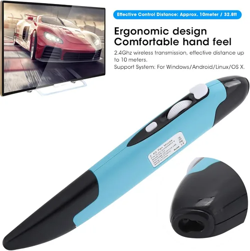 Vista 3 de CCYLEZ Pluma óptica, Pluma portátil, 2.4GHz Pen óptico USB Notebook Ratón, Computadoras de escritorio Smart TVs Pen Universal PR 03