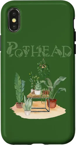 Vista 4 de Carcasa divertida para iPhone 15 Plant Lover Pot Head Green Thumb