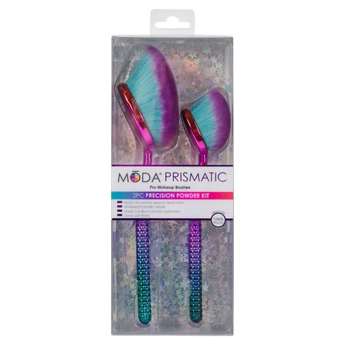 Vista 4 de MODA Prismatic Precision Powder - Juego de brochas de maquillaje (2 piezas)