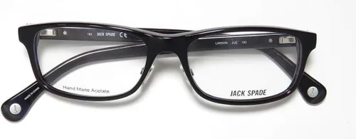 Vista 2 de Jack Spade Larson - Marco rectangular de montura completa para hombre y mujer (53-17-150, negro)